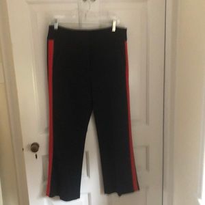 Herringbone pattern pant grosgrain stripe detail